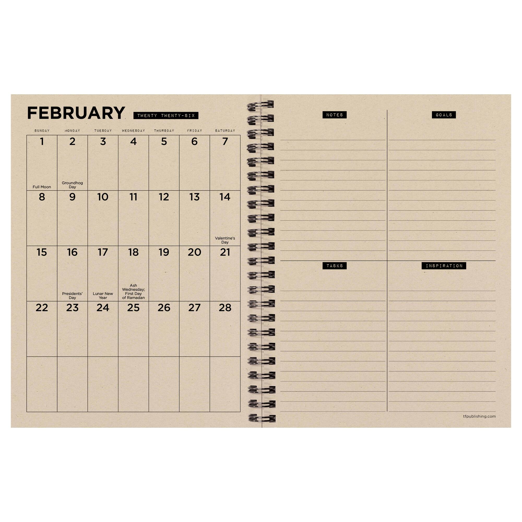 TF Publishing 2025-2026 Stamp Out Medium Weekly/Monthly Planner